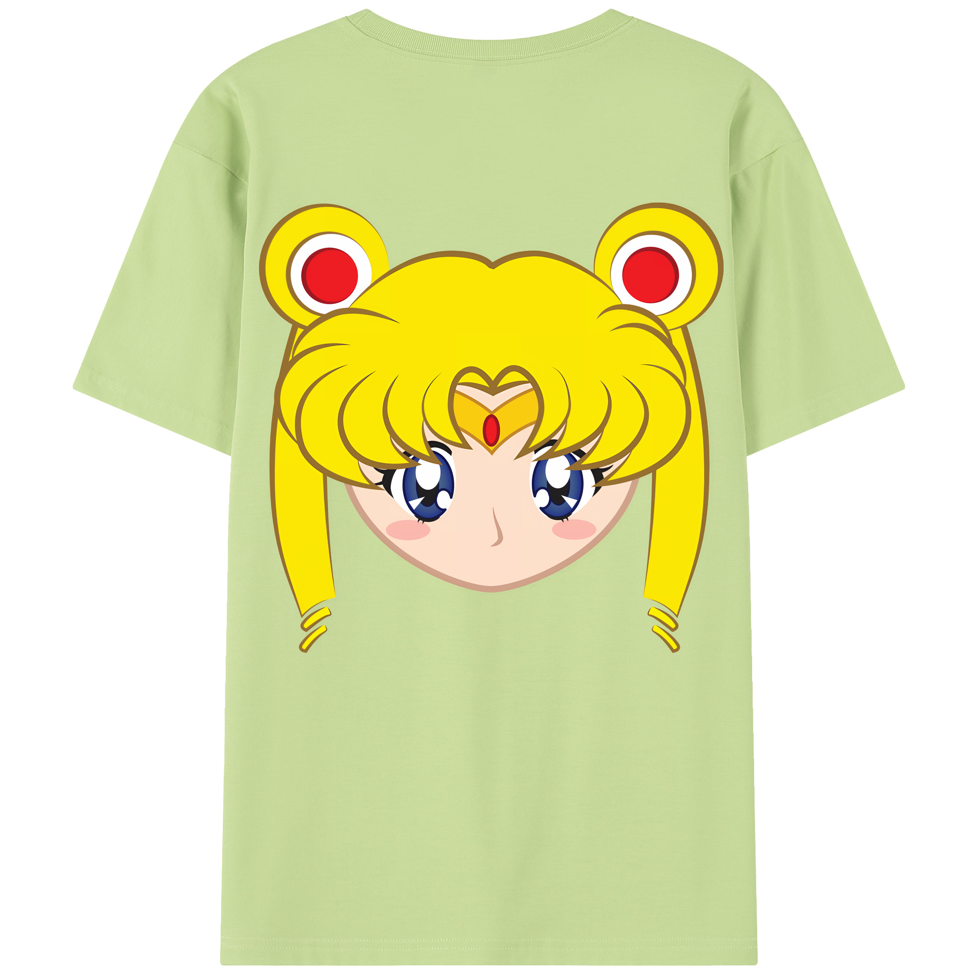 （画像用） 美少女戦士セーラームーン 月野 うさぎ つきの うさぎ Sailor Moon Tsukino Usagi 綿100％半袖Tシャツ（背面プリント）